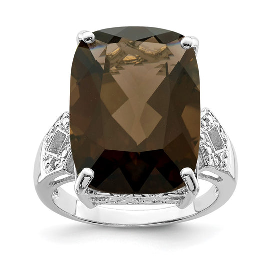 Sterling Silver Gemstone & Diamond Rings