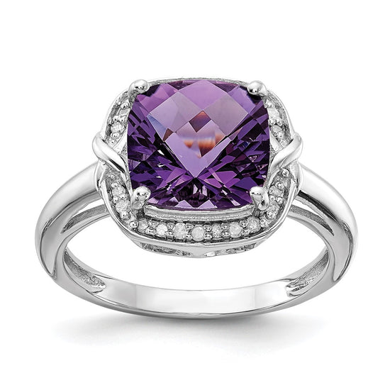Sterling Silver Gemstone & Diamond Rings