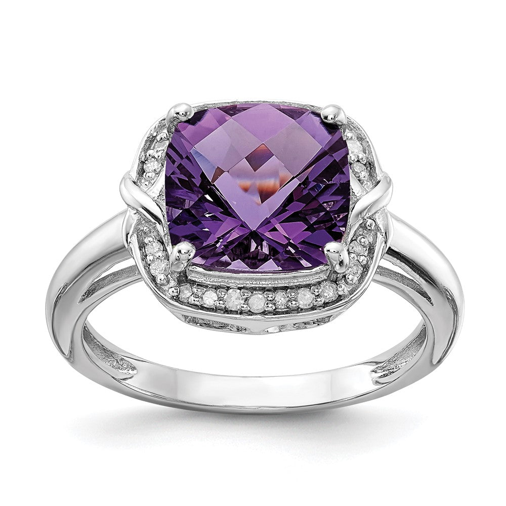 Sterling Silver Gemstone & Diamond Rings