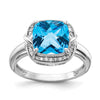 Sterling Silver Gemstone & Diamond Rings