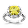 Sterling Silver Gemstone & Diamond Rings