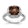 Sterling Silver Gemstone & Diamond Rings