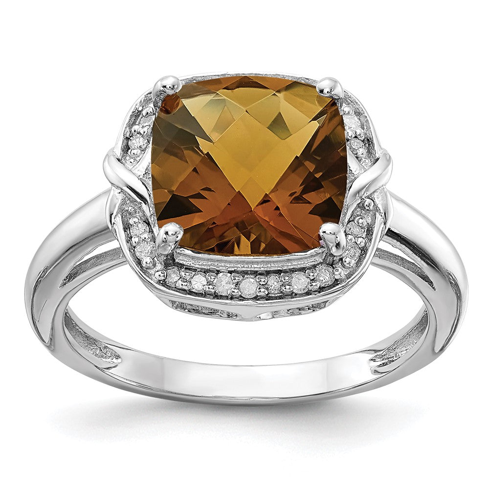 Sterling Silver Gemstone & Diamond Rings