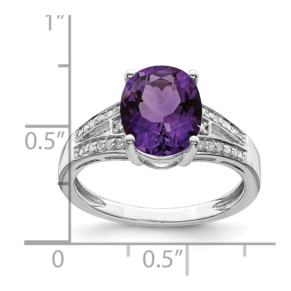 Sterling Silver Gemstone & Diamond Rings