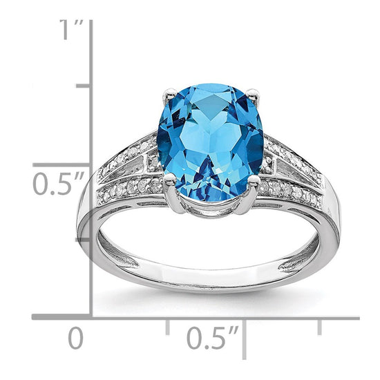 Sterling Silver Gemstone & Diamond Rings