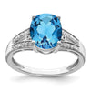 Sterling Silver Gemstone & Diamond Rings
