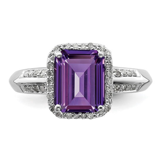 Sterling Silver Gemstone & Diamond Rings