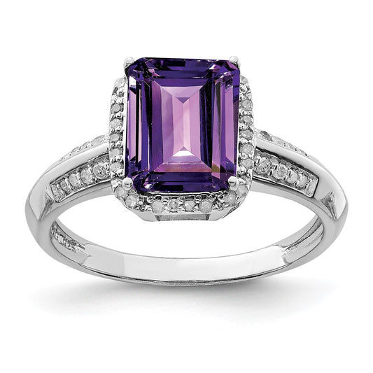 Sterling Silver Gemstone & Diamond Rings