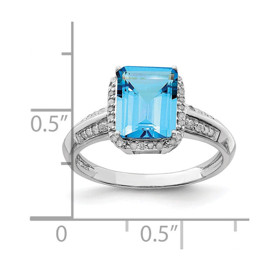 Sterling Silver Gemstone & Diamond Rings