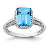 Sterling Silver Gemstone & Diamond Rings