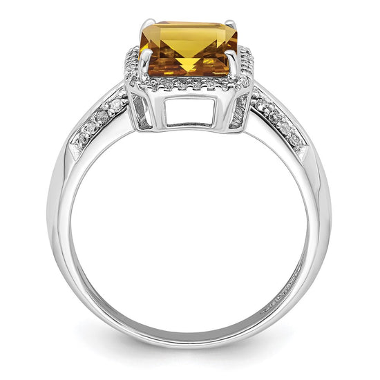 Sterling Silver Gemstone & Diamond Rings