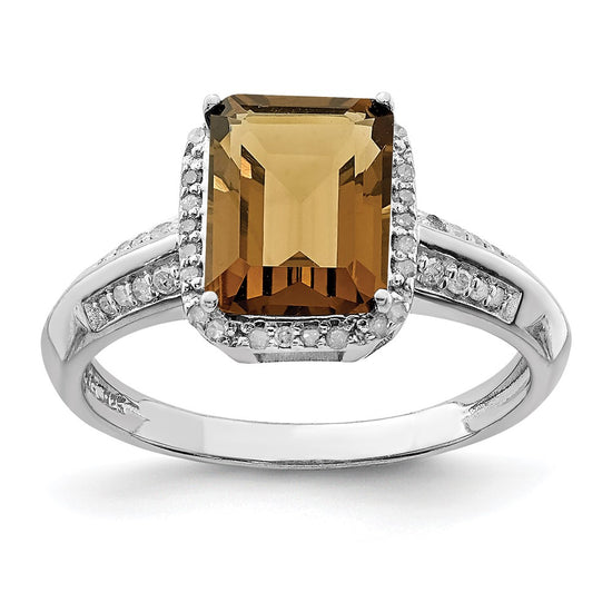 Sterling Silver Gemstone & Diamond Rings
