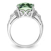 Sterling Silver Checker-cut Gemstone & Diamond Rings