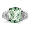 Sterling Silver Checker-cut Gemstone & Diamond Rings
