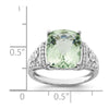 Sterling Silver Checker-cut Gemstone & Diamond Rings