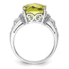 Sterling Silver Checker-cut Gemstone & Diamond Rings
