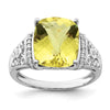 Sterling Silver Checker-cut Gemstone & Diamond Rings