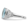 Sterling Silver Checker-cut Gemstone & Diamond Rings