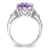 Sterling Silver Checker-cut Gemstone & Diamond Rings
