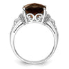 Sterling Silver Checker-cut Gemstone & Diamond Rings