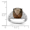 Sterling Silver Checker-cut Gemstone & Diamond Rings