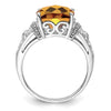 Sterling Silver Checker-cut Gemstone & Diamond Rings