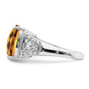 Sterling Silver Checker-cut Gemstone & Diamond Rings