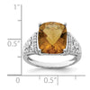 Sterling Silver Checker-cut Gemstone & Diamond Rings