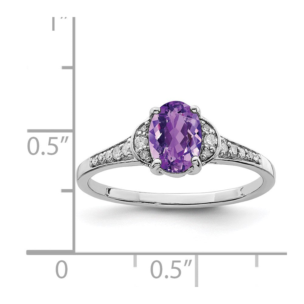 Sterling Silver Gemstone & Diamond Rings