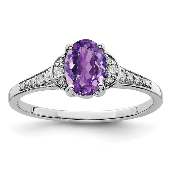 Sterling Silver Gemstone & Diamond Rings