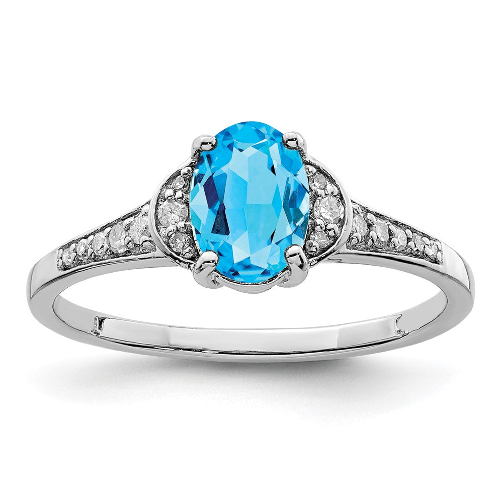 Sterling Silver Gemstone & Diamond Rings