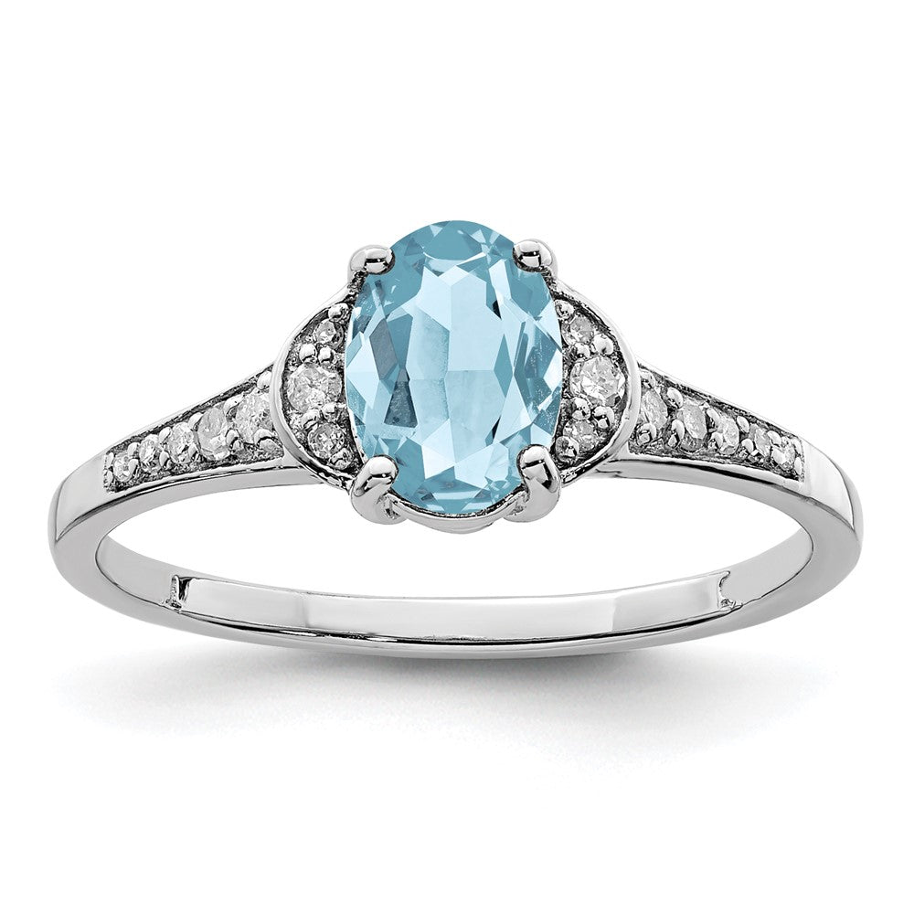 Sterling Silver Gemstone & Diamond Rings