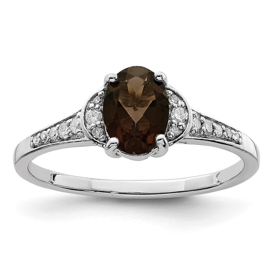 Sterling Silver Gemstone & Diamond Rings