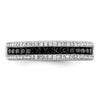 White Night Sterling Silver Rhodium-plated Black and White Diamond Band