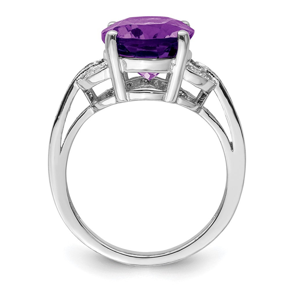 Sterling Silver Gemstone & Diamond Rings