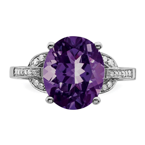 Sterling Silver Gemstone & Diamond Rings