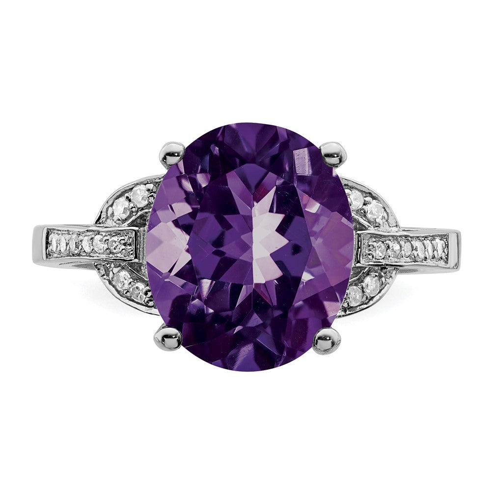 Sterling Silver Gemstone & Diamond Rings