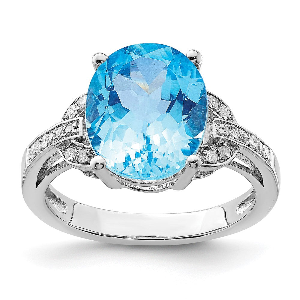 Sterling Silver Gemstone & Diamond Rings