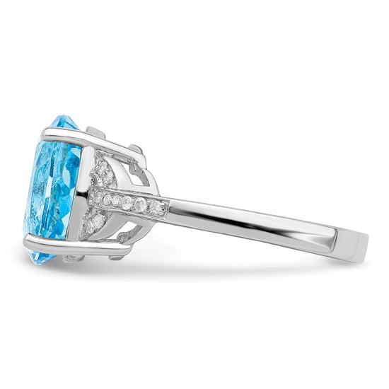 Sterling Silver Gemstone & Diamond Rings