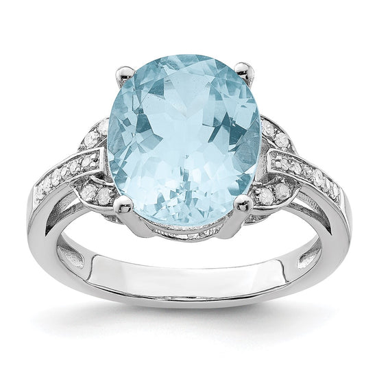 Sterling Silver Gemstone & Diamond Rings