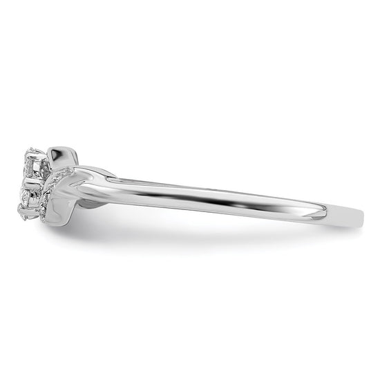 Sterling Silver Rhodium Plated Diamond Ring