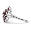 Sterling Silver Rhodium-plated Ruby Ring