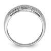 Sterling Silver Rhodium Plated Diamond Ladies Band
