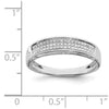 Sterling Silver Rhodium Plated Diamond Ladies Band