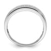 Sterling Silver Rhodium Plated Diamond Ladies Band