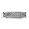 Sterling Silver Rhodium Plated Diam. Men's Band