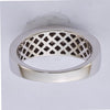 White Night Sterling Silver Rhodium-plated Black Diamond Men's Band Ring