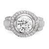 Sterling Silver Rhodium-plated Mens CZ Ring