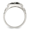Sterling Silver Antiqued Star of David Ring