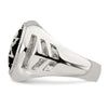 Sterling Silver Antiqued Star of David Ring